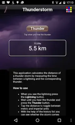 Thunderstorm Lite android App screenshot 1